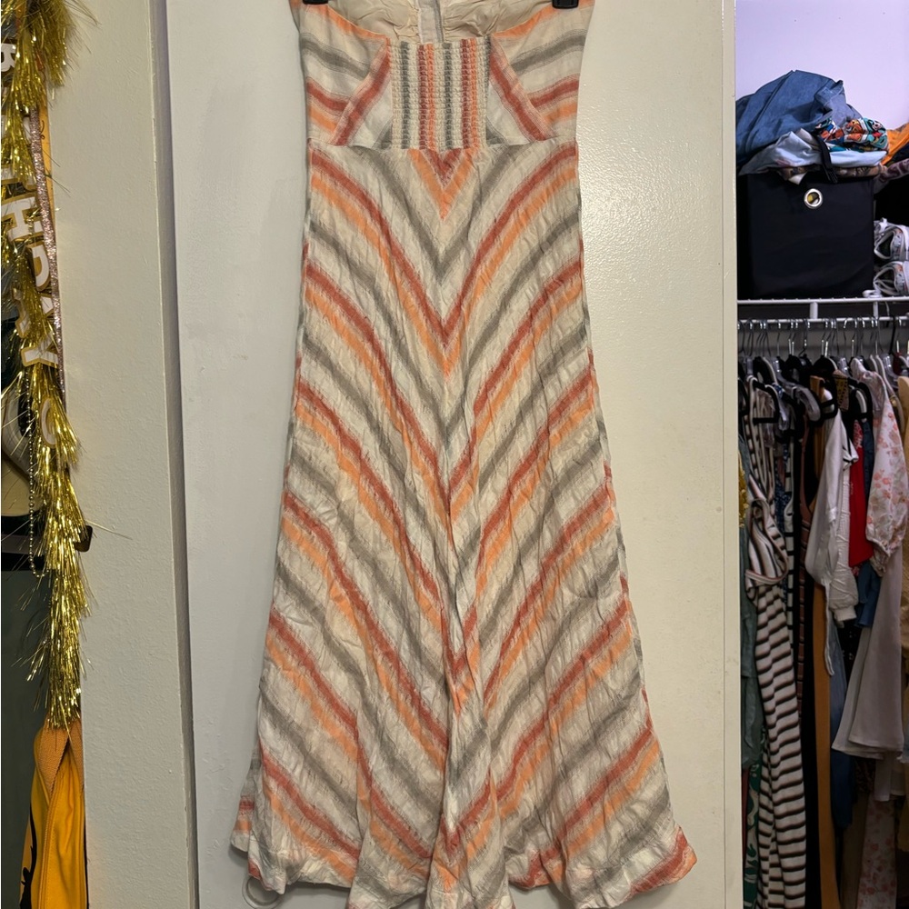 Striped Sleeveless Maxi Dress - Picture 2 of 4